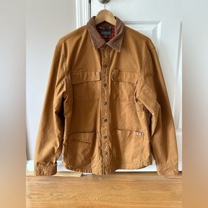 L.L. Bean Men's Signature Lined Canvas Shirt Jac / Brown / Size M